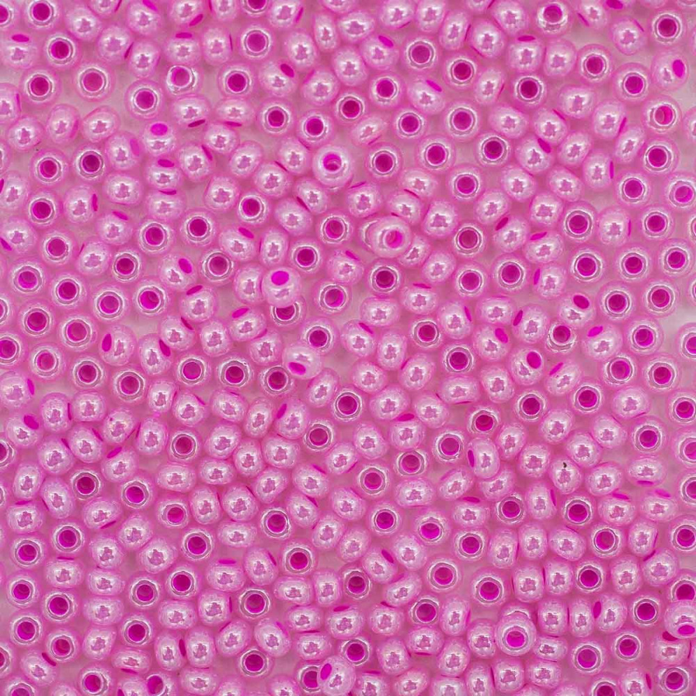 Бисер жемчужный, цвет 37177 ярко-розовый | Preciosa