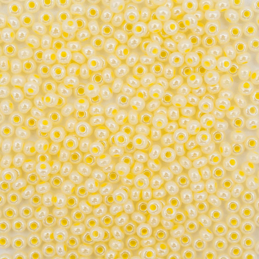 Бисер жемчужный, цвет 37185 светло-желтый | Preciosa
