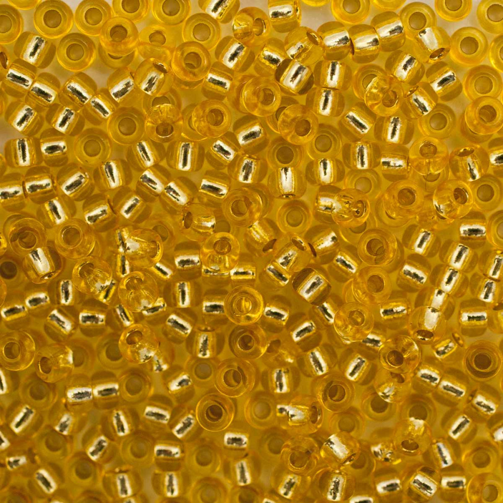 Бисер прозрачный c серебряным прокрасом, цвет 08286 светло-желтый | Preciosa