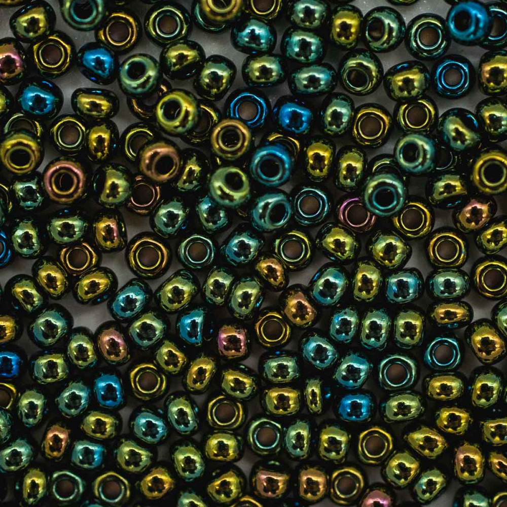 Бисер ирис, цвет 59155 тёмно-зелёный | Preciosa