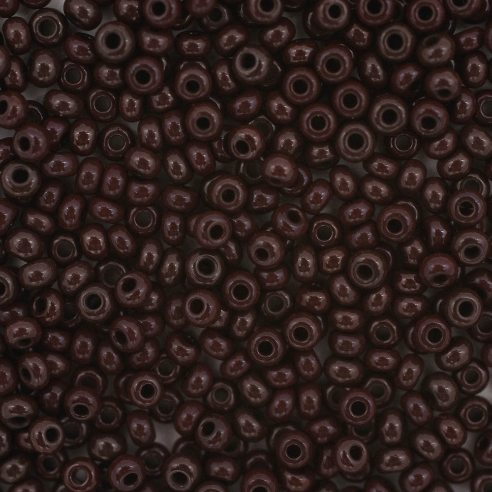 Бисер непрозрачный, цвет 13780 темно-коричневый | Preciosa