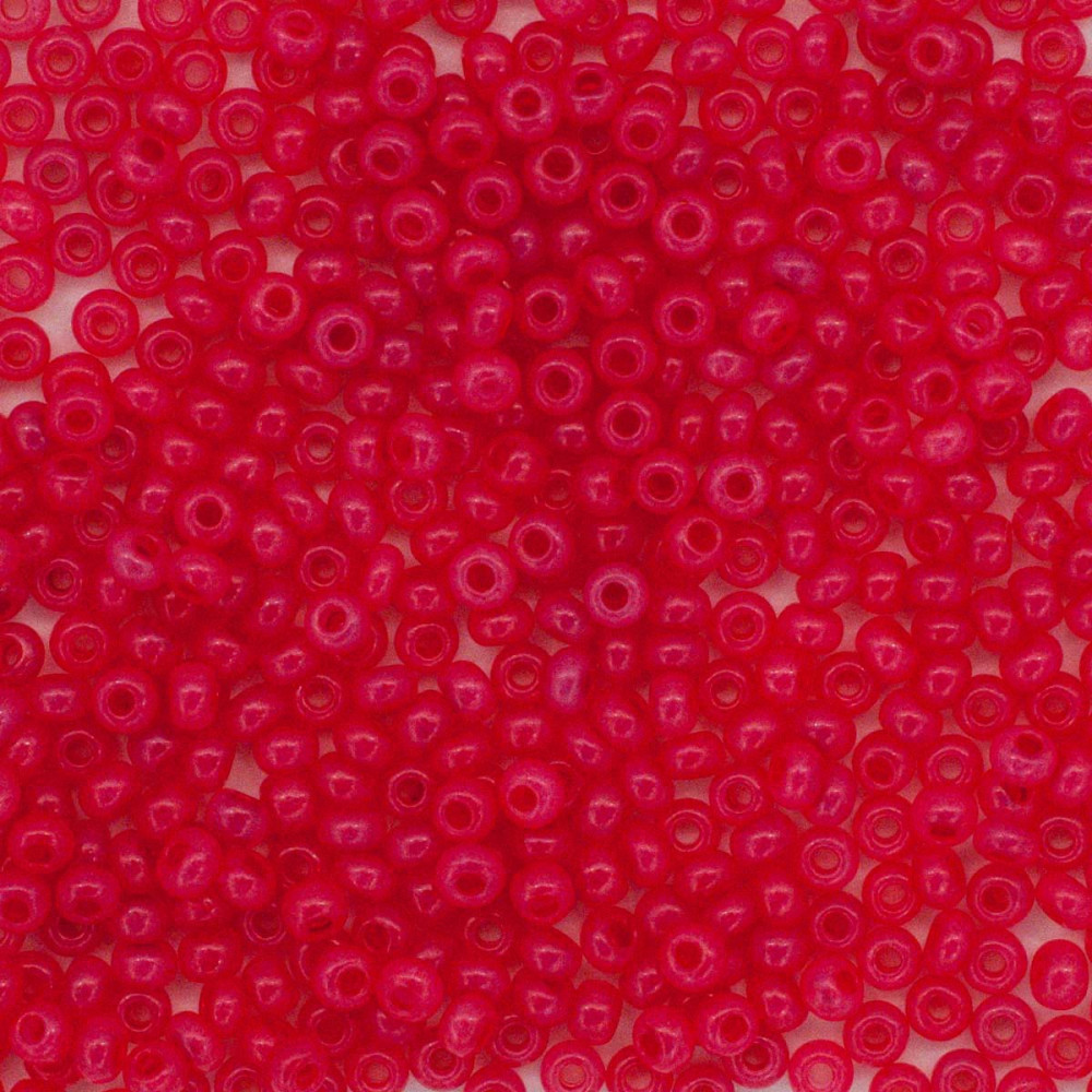 Бисер алебастр, цвет 17897 ярко-алый | Preciosa