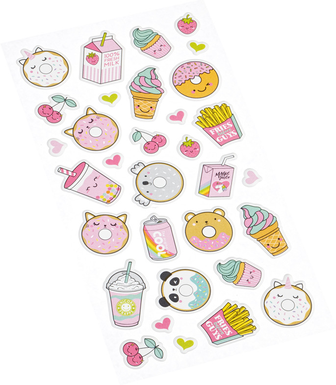 Наклейки объемные «Cute sweets» | Meshu