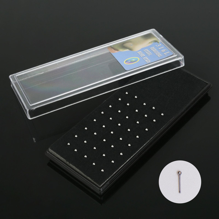 Набор сережек для пирсинга носа «Шарик» | Queen Fair