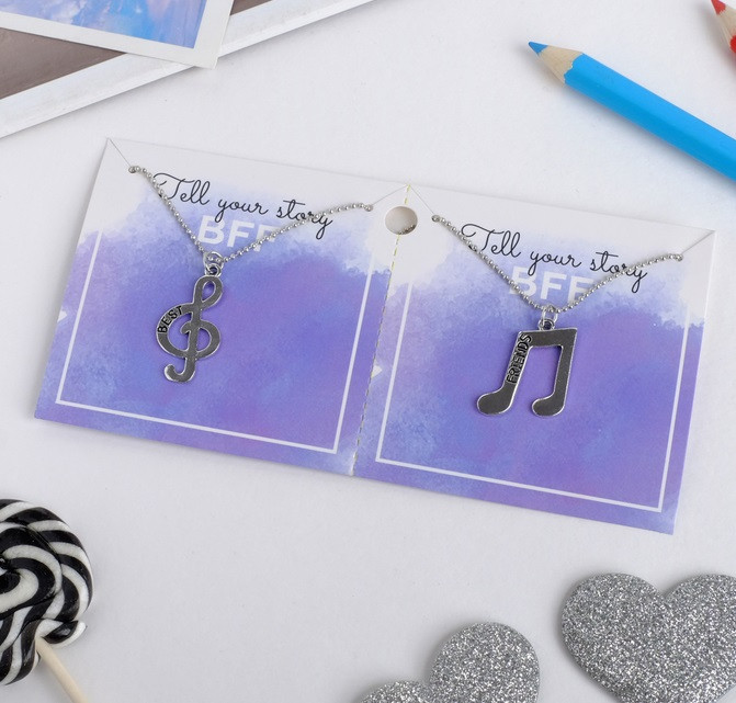 Комплект кулонов | Неразлучники | Tell your story