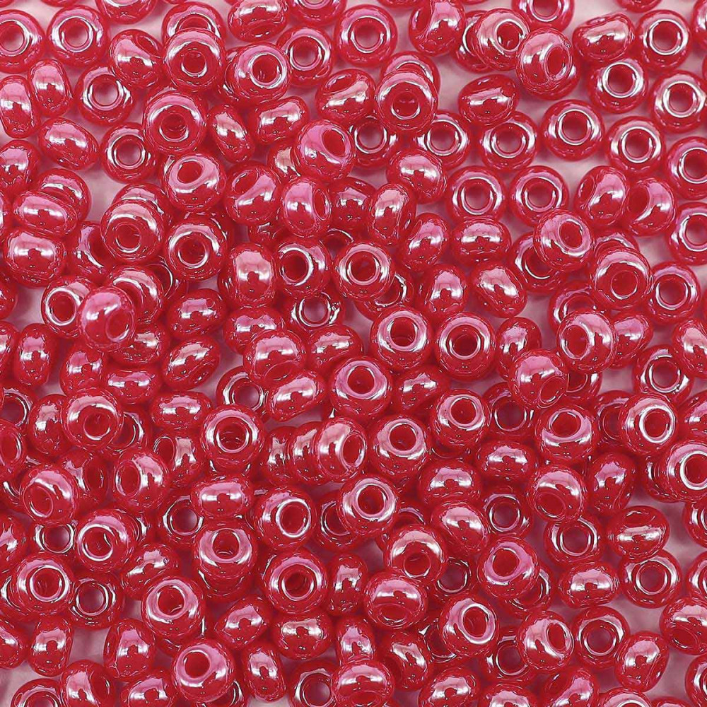 Бисер непрозрачный блестящий, цвет 98190 рубиновый | Preciosa