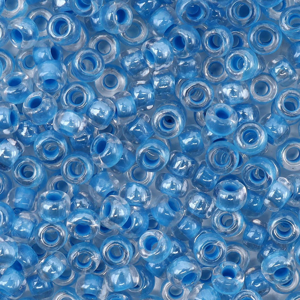 Бисер кристально-прозрачный с цветным прокрасом, цвет 38636 голубой | Preciosa