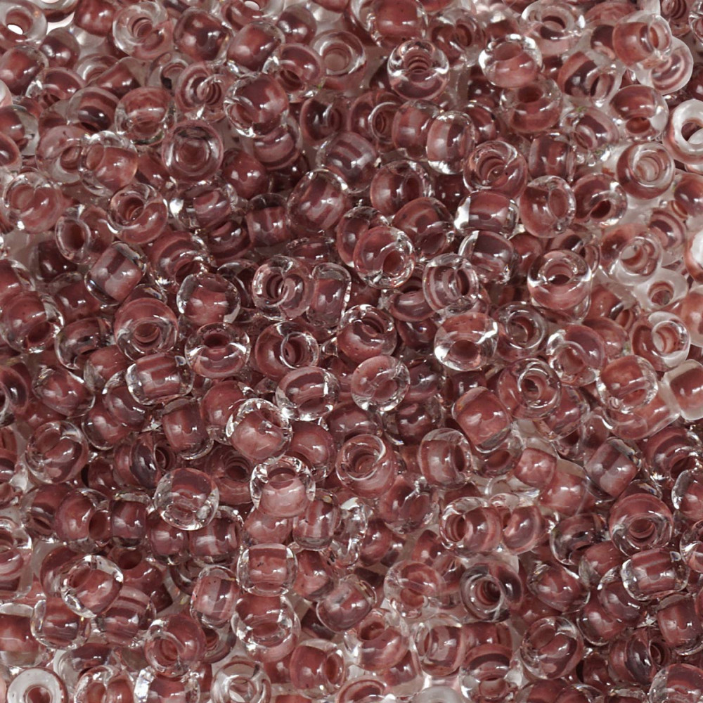 Бисер кристально-прозрачный с цветным прокрасом, цвет 38319 красно-коричневый | Preciosa