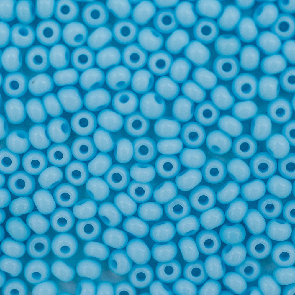 Бисер непрозрачный, цвет 63000 самый светлый голубой | Preciosa