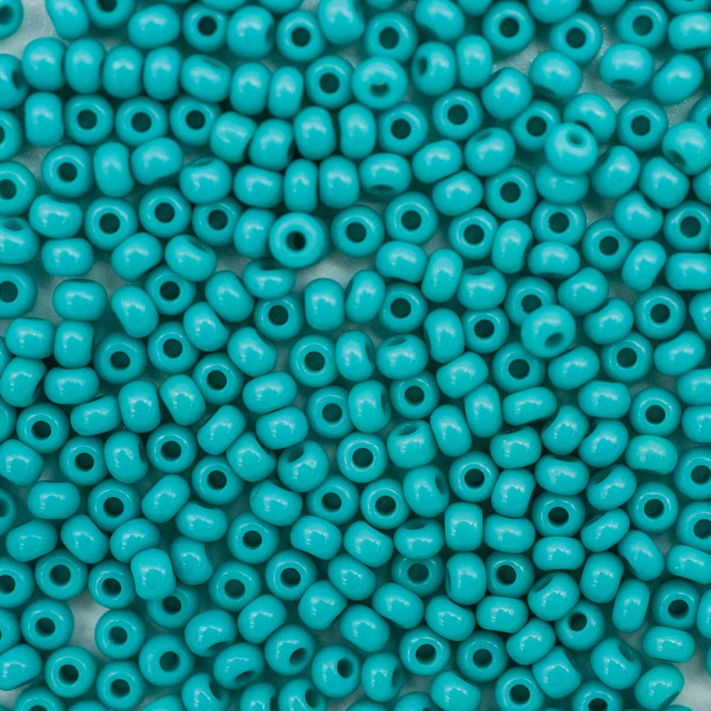 Бисер непрозрачный, цвет 63130 бирюзовый с зелёным оттенком | Preciosa