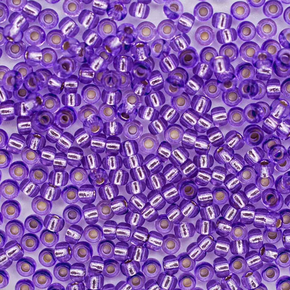 Бисер прозрачный c серебряным прокрасом, цвет 78123 светло-сиреневый | Preciosa