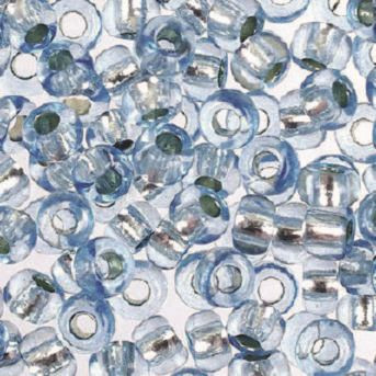 Бисер прозрачный c серебряным прокрасом, цвет 78132 светло-голубой | Preciosa