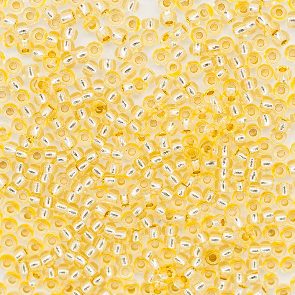 Бисер прозрачный c серебряным прокрасом, цвет 78181 светло-желтый | Preciosa