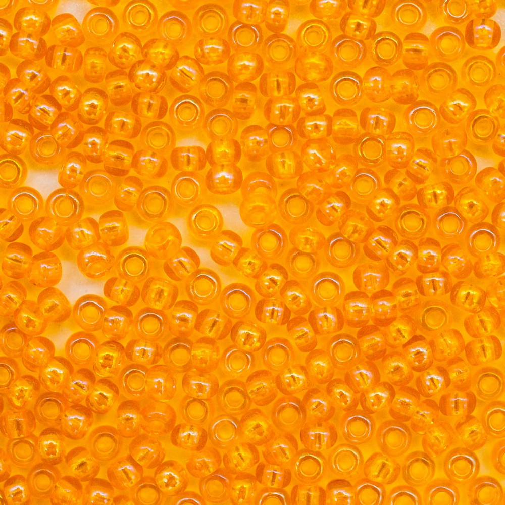 Бисер прозрачный радужный, цвет 81060 жёлто-оранжевый | Preciosa