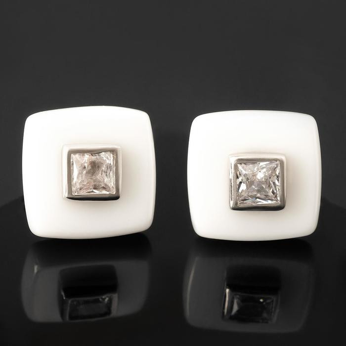 Пусеты «Квадрат» | Керамика | Vel Vett