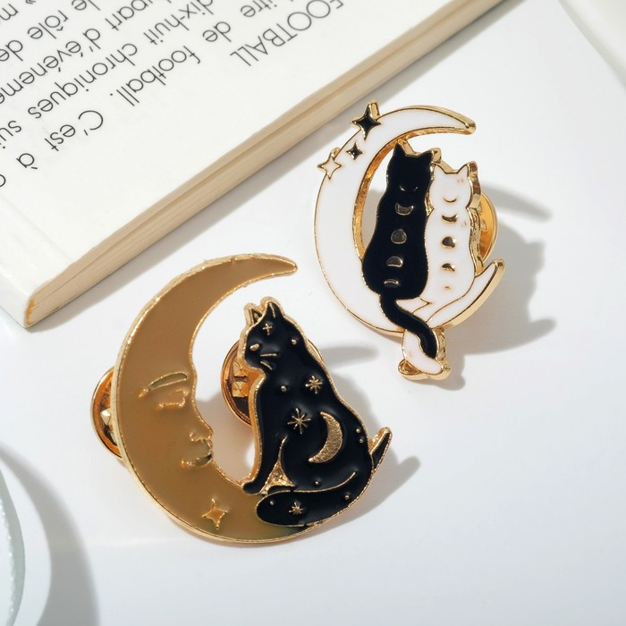 Набор значков «Коты на Луне» | Queen Fair
