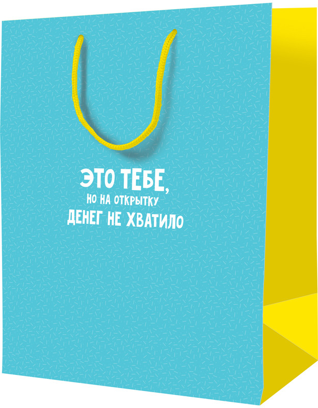 Пакет подарочный «Это тебе, но на открытку денег не хватило» | ArtSpace