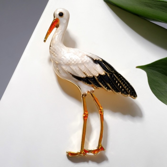 Брошь «Аист» | Queen Fair