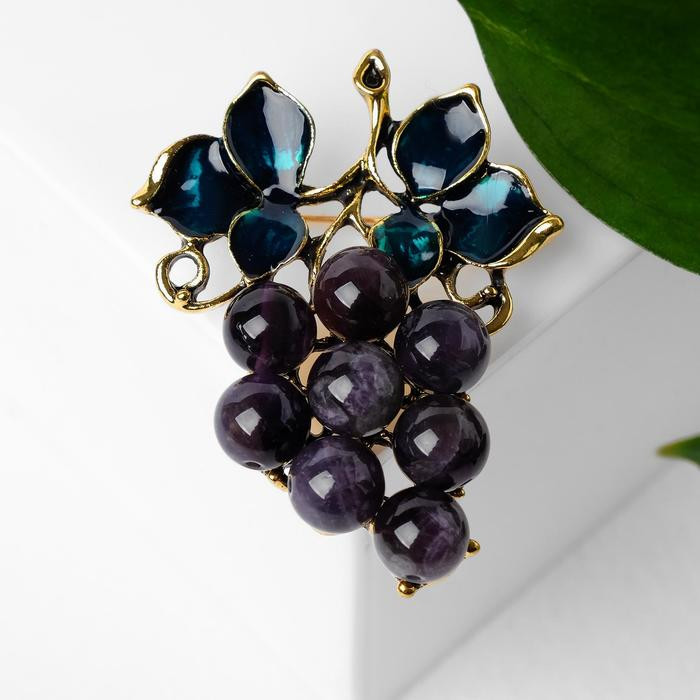 Брошь «Виноград» | Фрукты и ягоды | Queen Fair