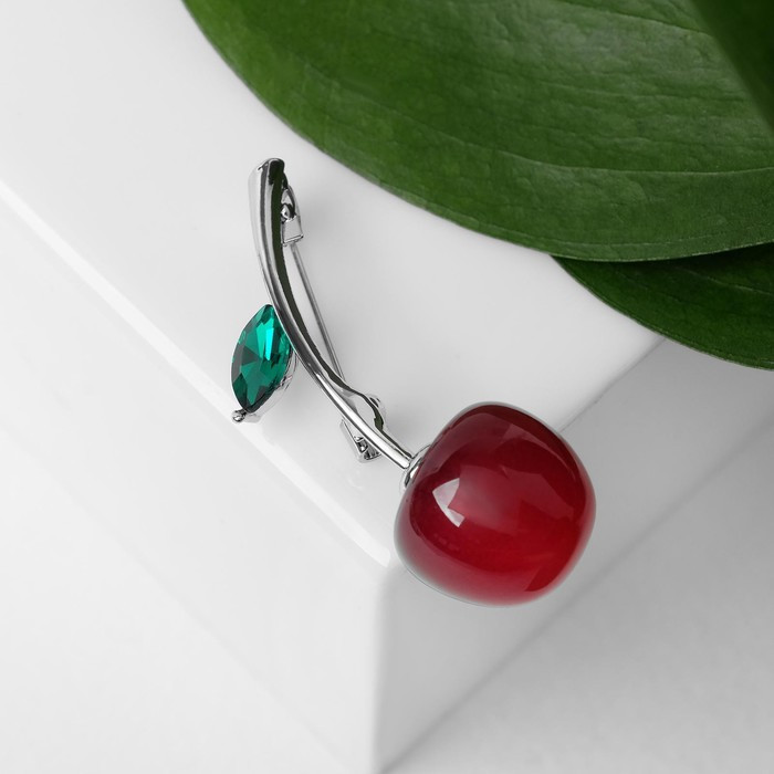 Брошь «Вишенка» | Фрукты и ягоды | Queen Fair