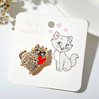 Брошь «Влюблённый котик»