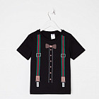 Футболка для мальчиков «Подтяжки с бабочкой»