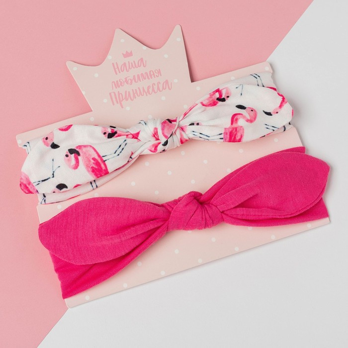 Комплект повязок на голову для девочек «Фламинго» | Крошка Я