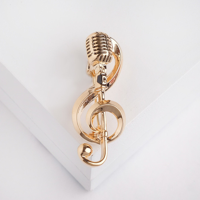 Брошь «Ретро микрофон» | Профессии | Queen Fair