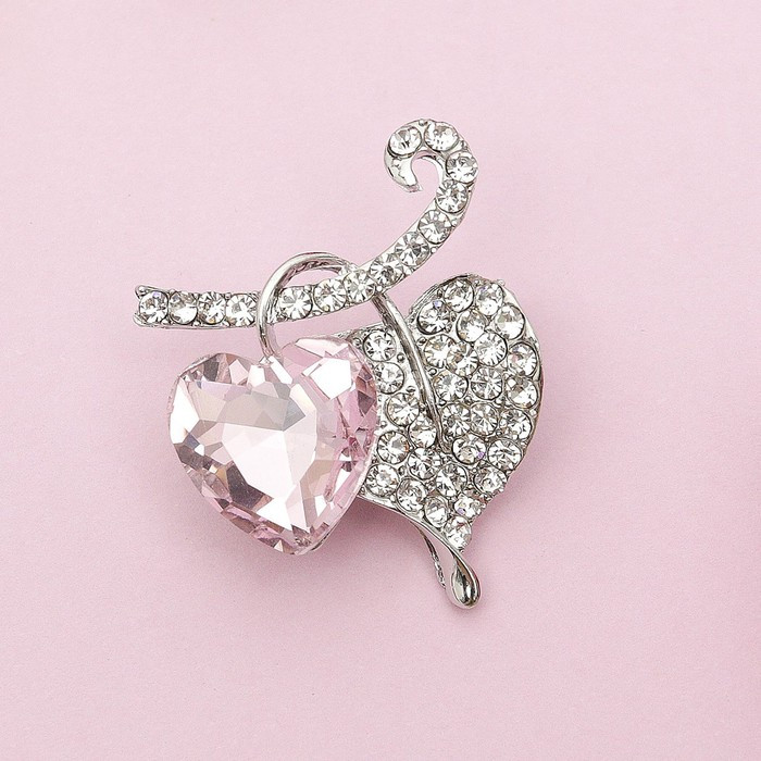 Брошь «Сердечки на веточке» | Сердце | Queen Fair