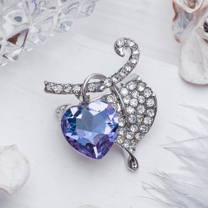 Брошь «Сердечки на веточке» | Сердце | Queen Fair