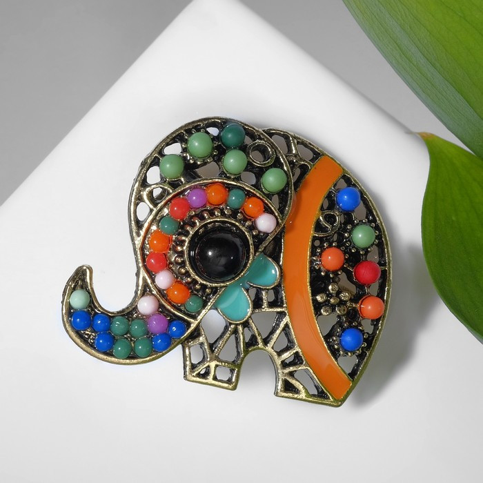 Брошь «Слон» | Животные в бижутерии | Queen Fair