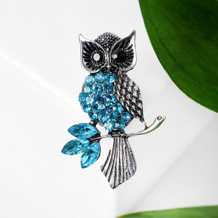 Брошь «Сова на ветке» | Совы | Queen Fair