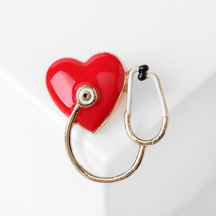 Брошь «Стетоскоп» | Медицина в бижутерии | Queen Fair