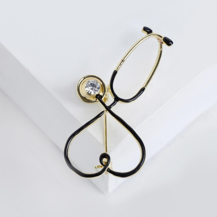 Брошь «Стетоскоп» | Медицина в бижутерии | Queen Fair