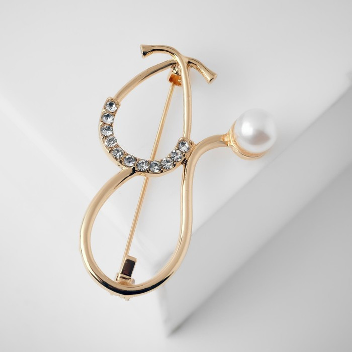 Брошь «Стетоскоп» | Медицина в бижутерии | Queen Fair