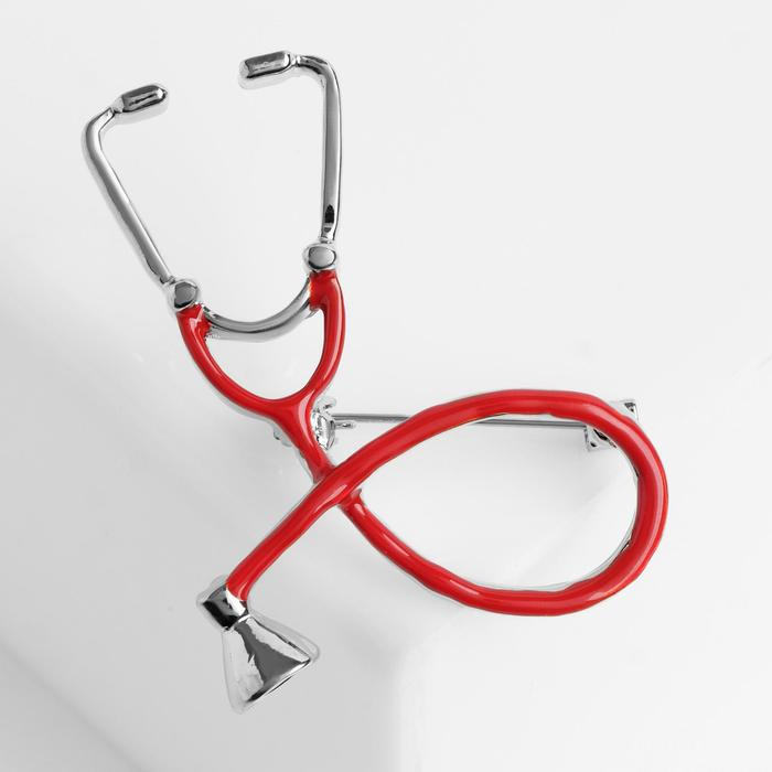 Брошь «Стетоскоп» | Медицина в бижутерии | Queen Fair