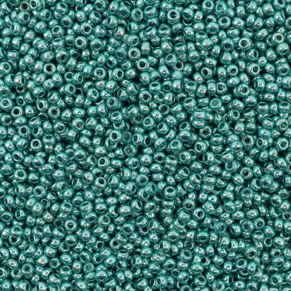 Бисер металлик, цвет 18358 бирюзово-зеленый | Preciosa