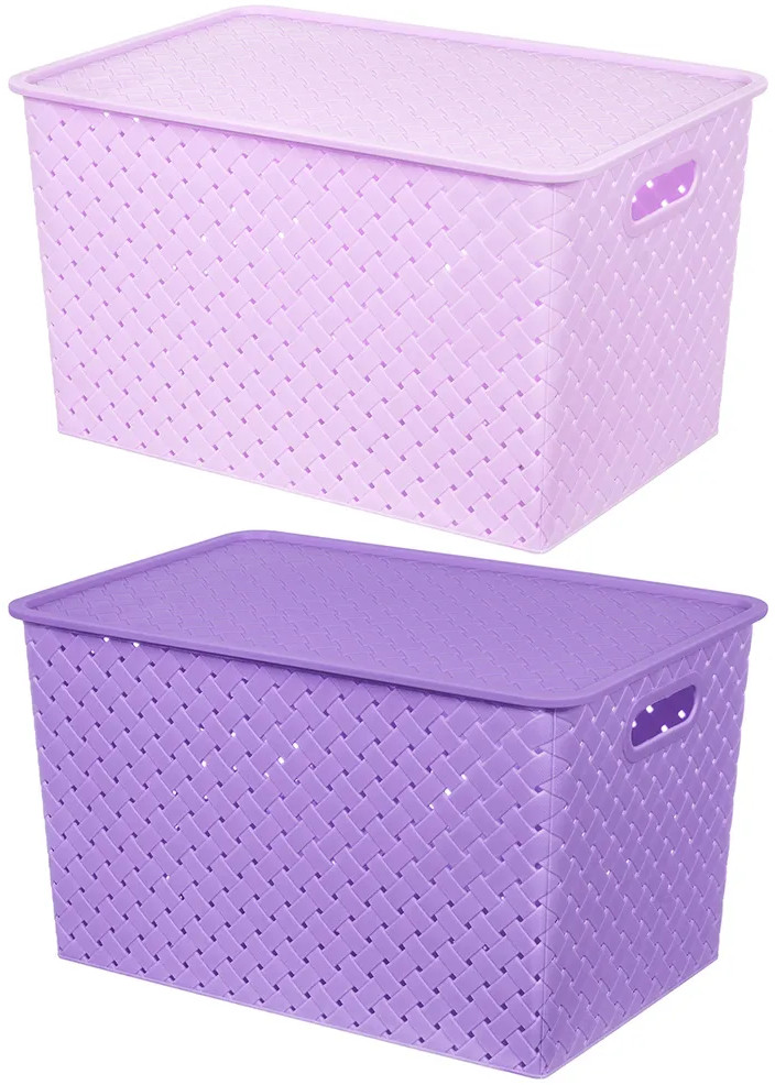 Набор корзин с крышками | Береста | El Casa