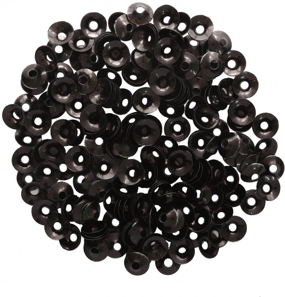 Пайетки объемные голографические, цвет 50113 черный | Astra&Craft