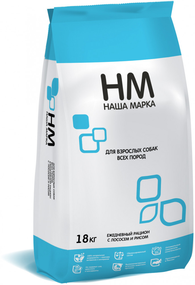 Корм для взрослых собак с лососем и рисом | Наша Марка