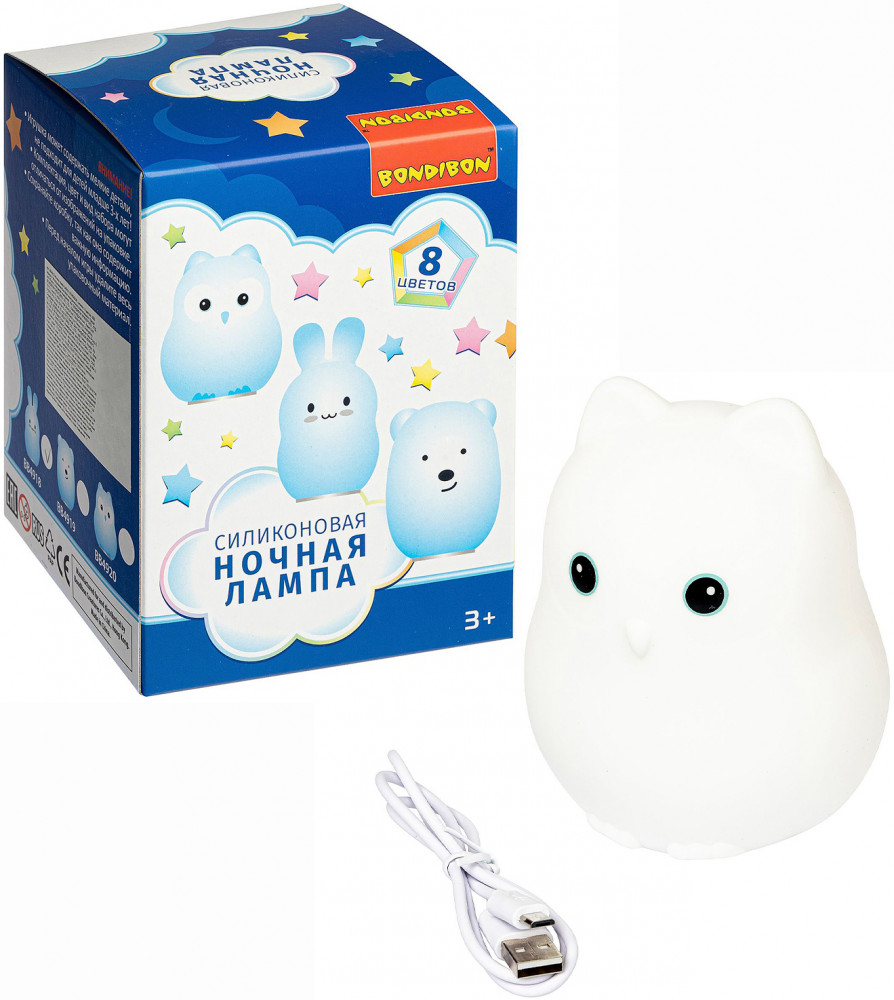 Лампа ночная «Сова» | Bondibon