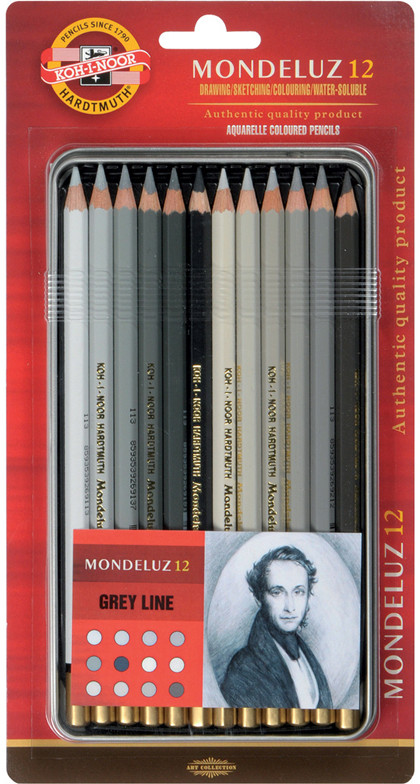 Набор карандашей акварельных «Mondeluz Grey Line» | Mondeluz | Koh-I-Noor