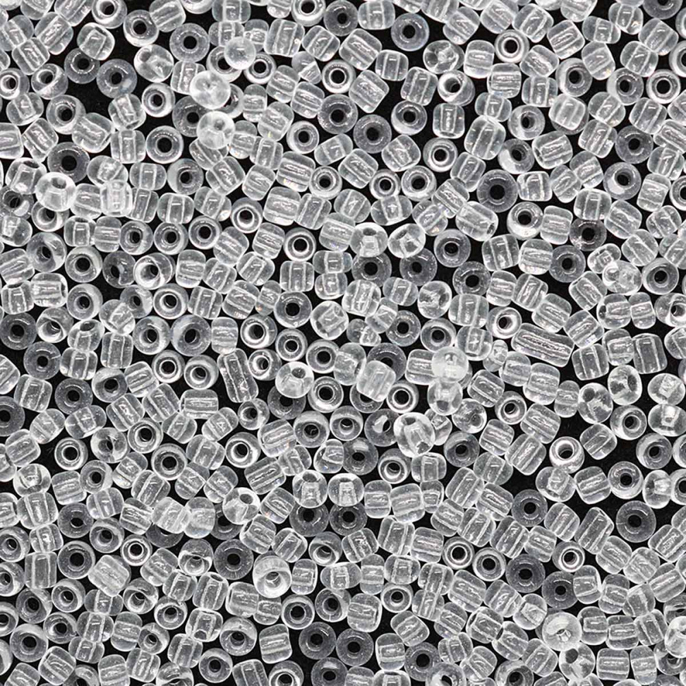 Бисер прозрачный, цвет 1 белый | Astra&Craft