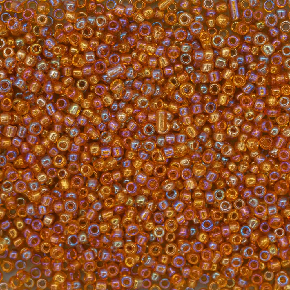 Бисер прозрачный радужный, цвет 162С медный | Astra&Craft