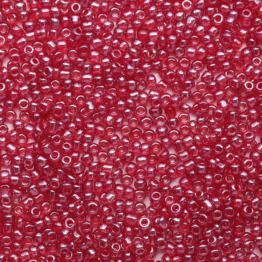Бисер прозрачный глянцевый, цвет 105 красный | Astra&Craft