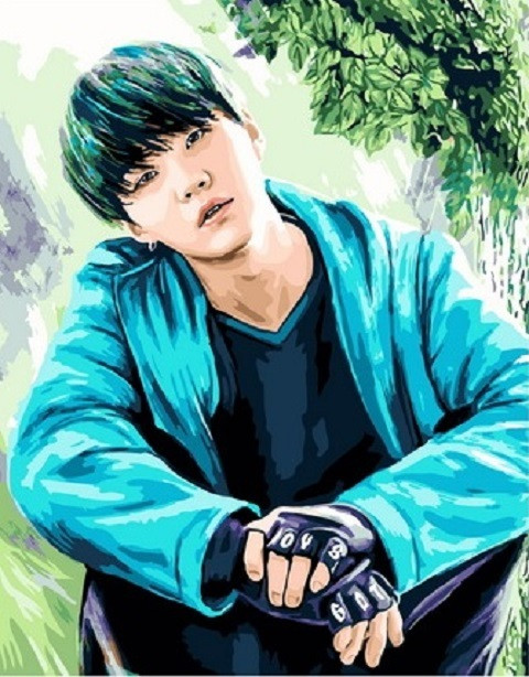 Картина по номерам «Мин Юнги» | BTS | Арт Фея