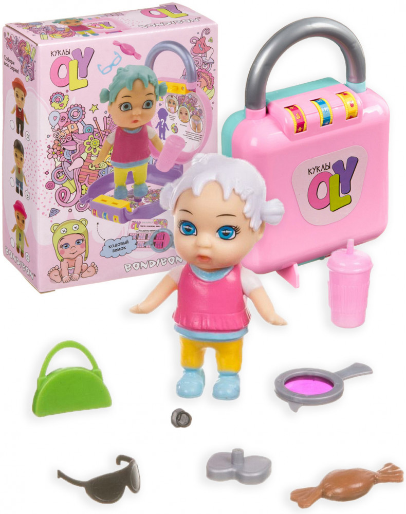 Кукла-сюрприз в чемоданчике на кодовом замке | Куклы OLY | Bondibon