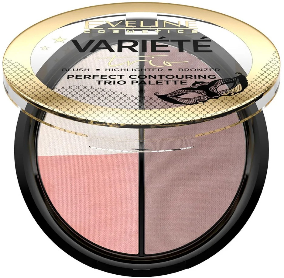 Палетка для контурирования лица, оттенок 01 Light | Variete | Eveline Cosmetics