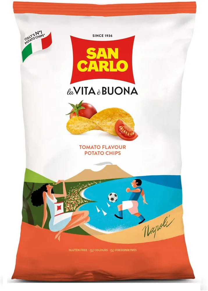 Чипсы картофельные со вкусом томата | San Carlo