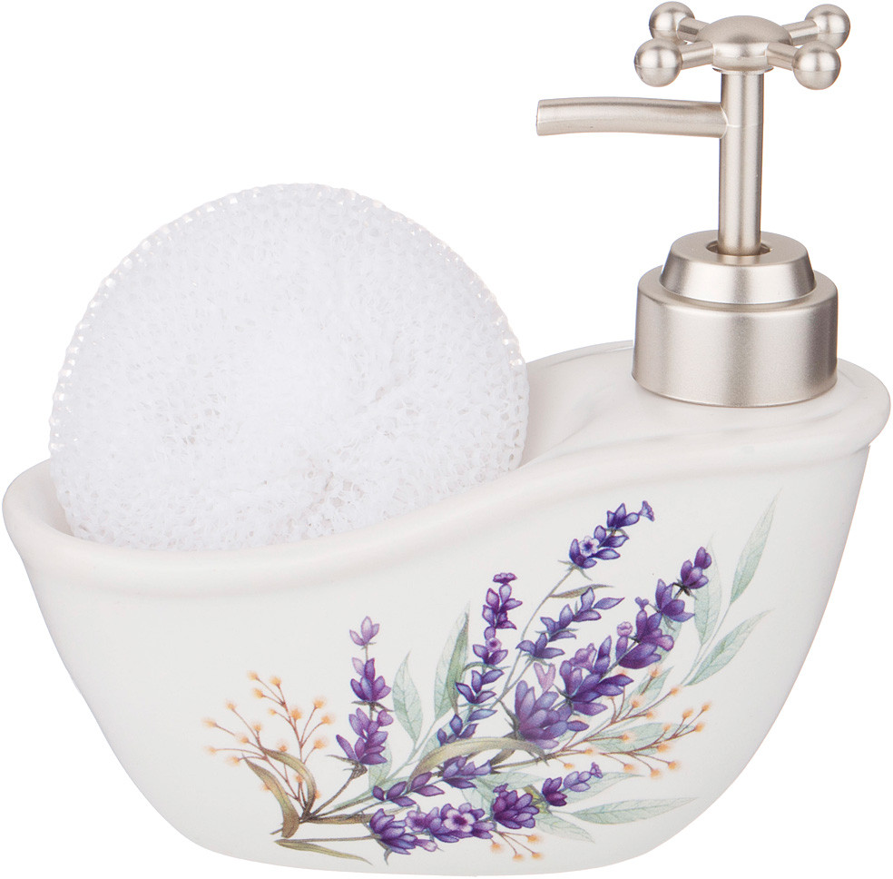 Дозатор для моющего средства с губкой | Душа Прованса | Lefard